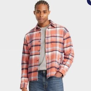 Goodfellow & Co Mens Heavy Weight Plaid Shacket Jacket, Size Xl